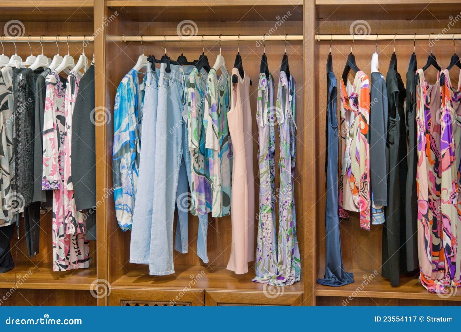 Colorful Collection of Women S Clothes Stock Image - Image of feminine,  dress: 23554117