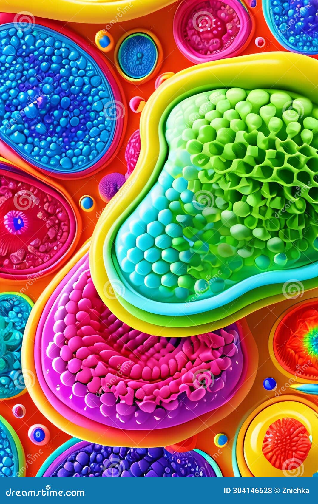 cells, biotech, and the future of medicine, a colorful abstract representation