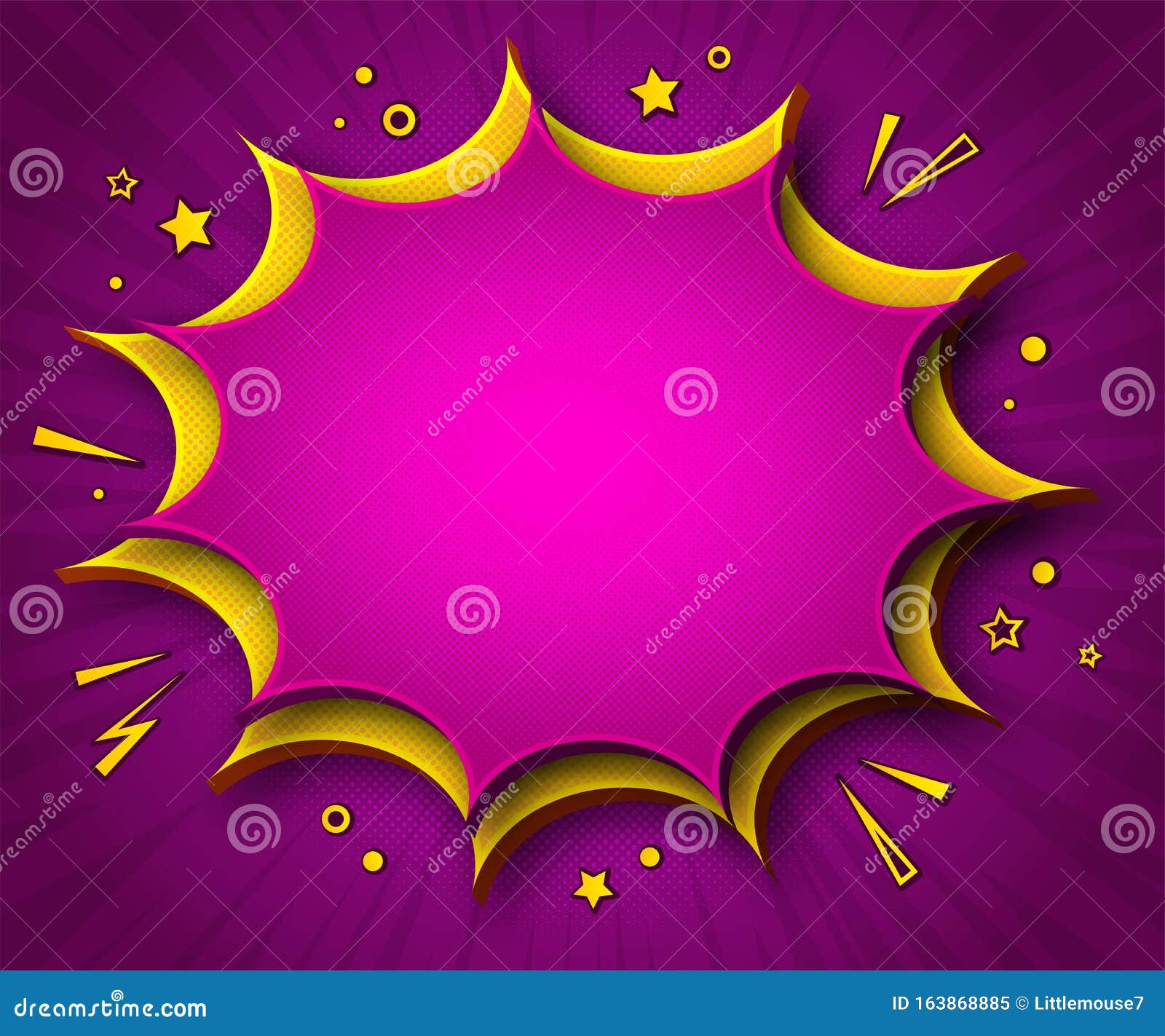 Colorful Comics Background. Cartoon Speech Bubbles Stock Vector -  Illustration of funny, layout: 163868885