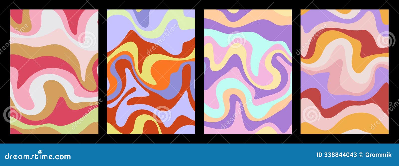 a colorful composition of sinuous lines