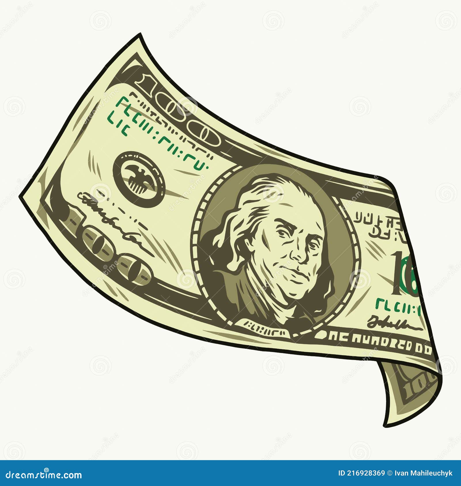 Colorful Concept of Falling Dollar Bill Stock Vector - Illustration of ...