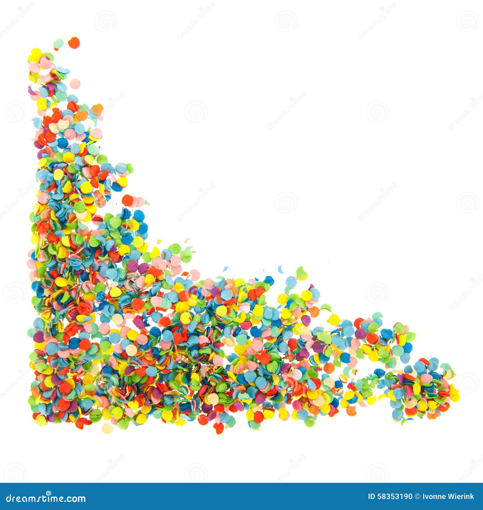 Colorful confetti corner stock photo. Image of hook, studio 58353190