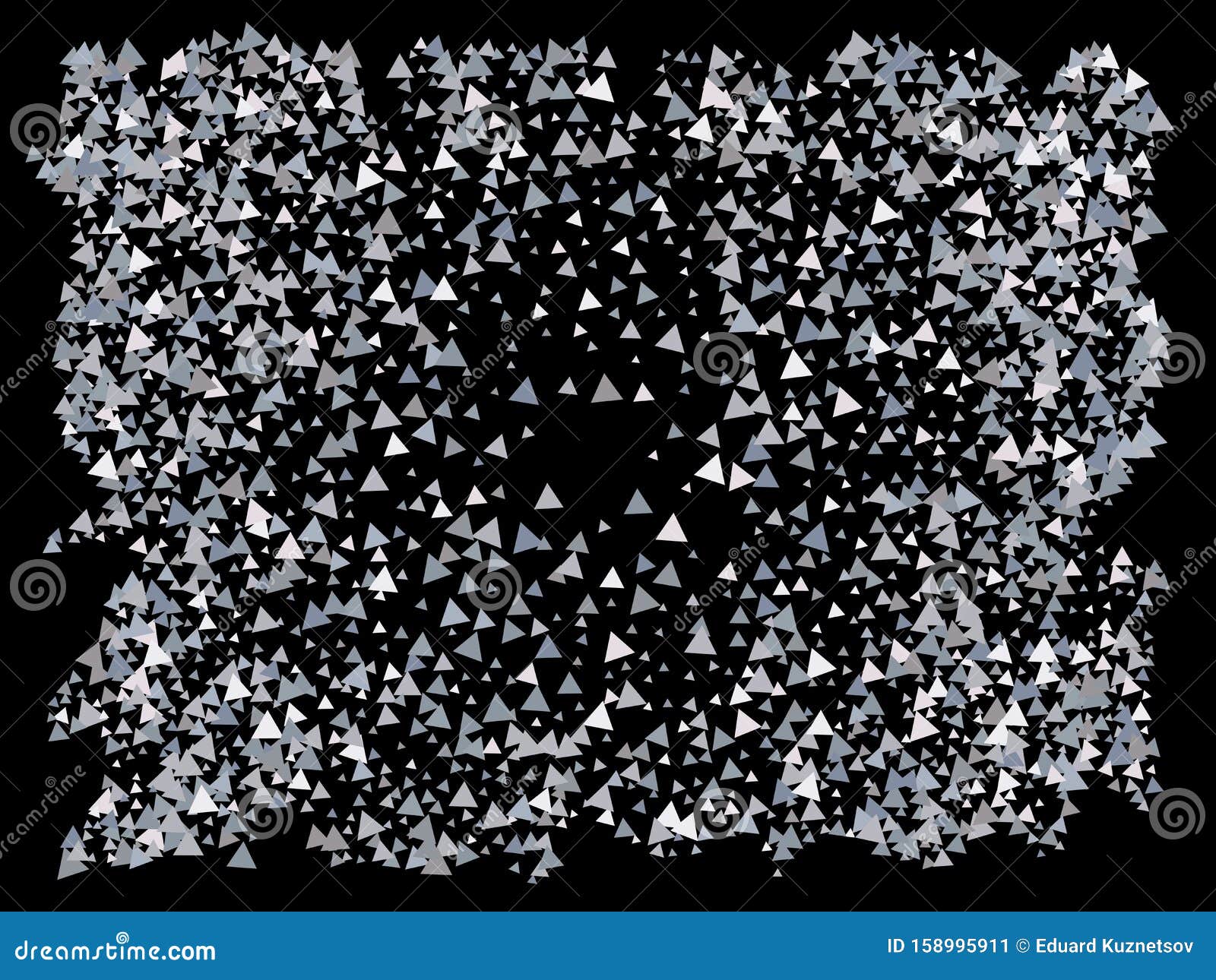 Colorful Confetti Triangles Falling Stock Illustration