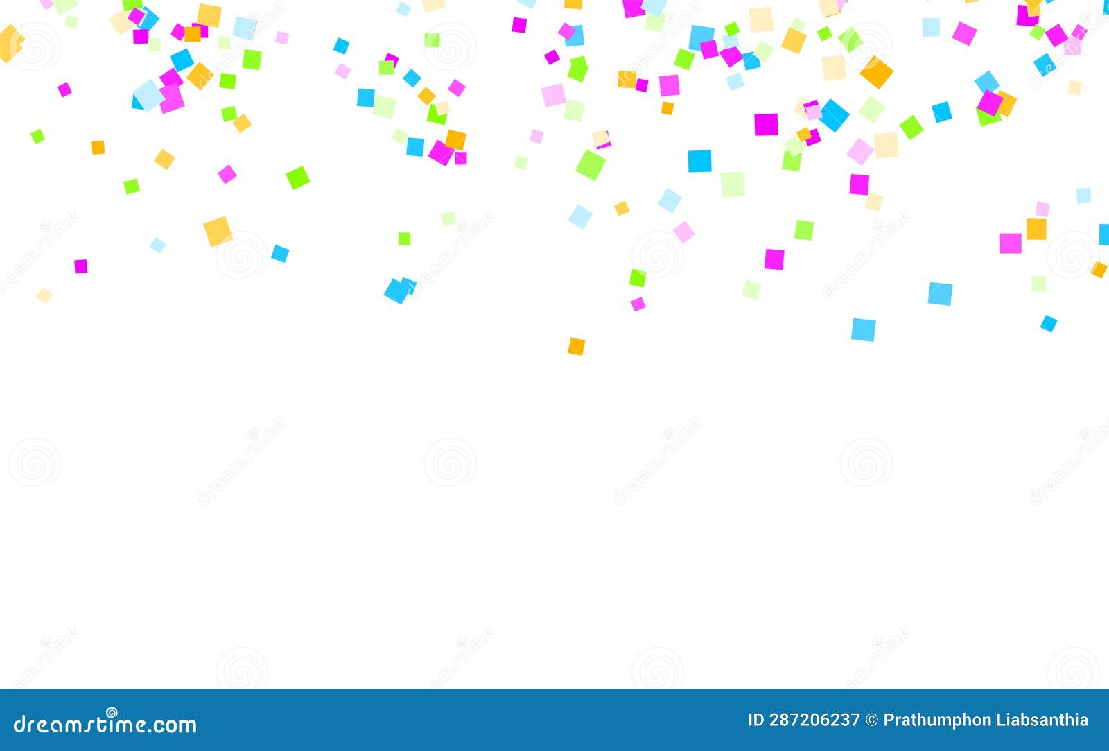 Colorful Confetti on White Background Stock Illustration Illustration