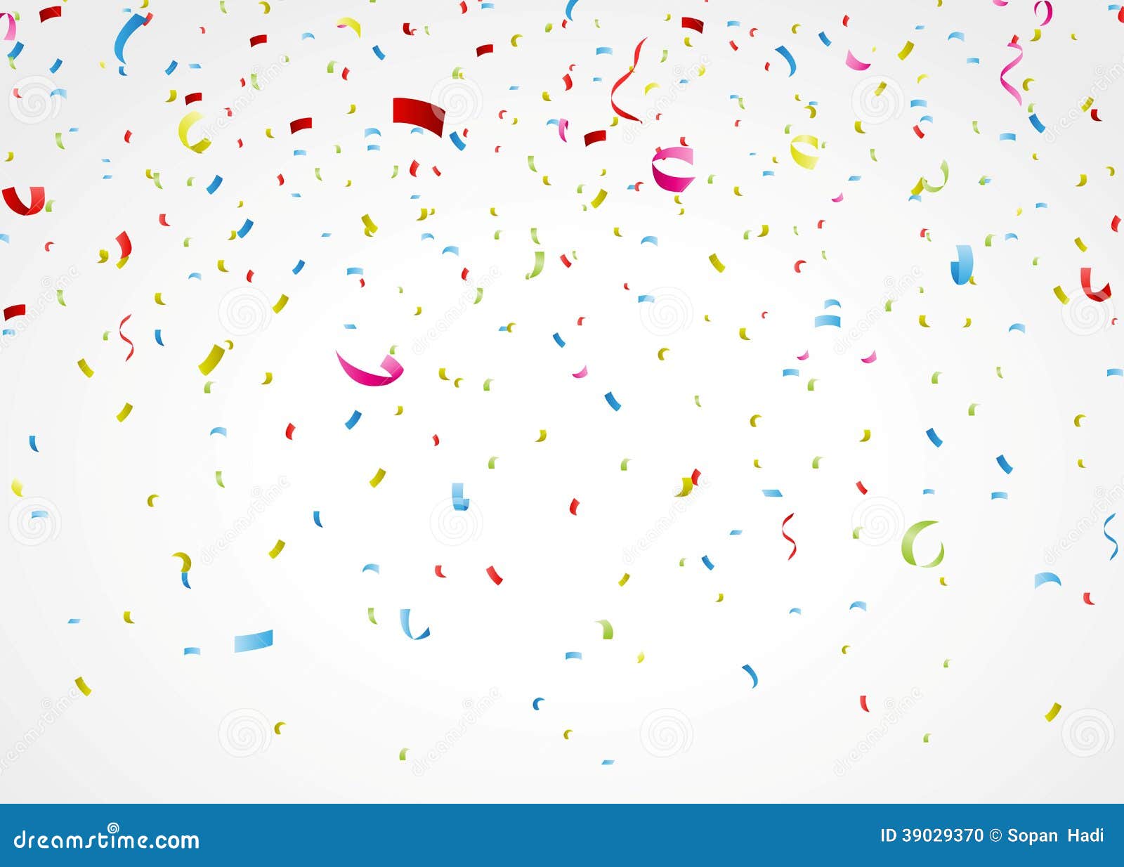 Colorful Confetti on White Background Stock Vector Illustration of