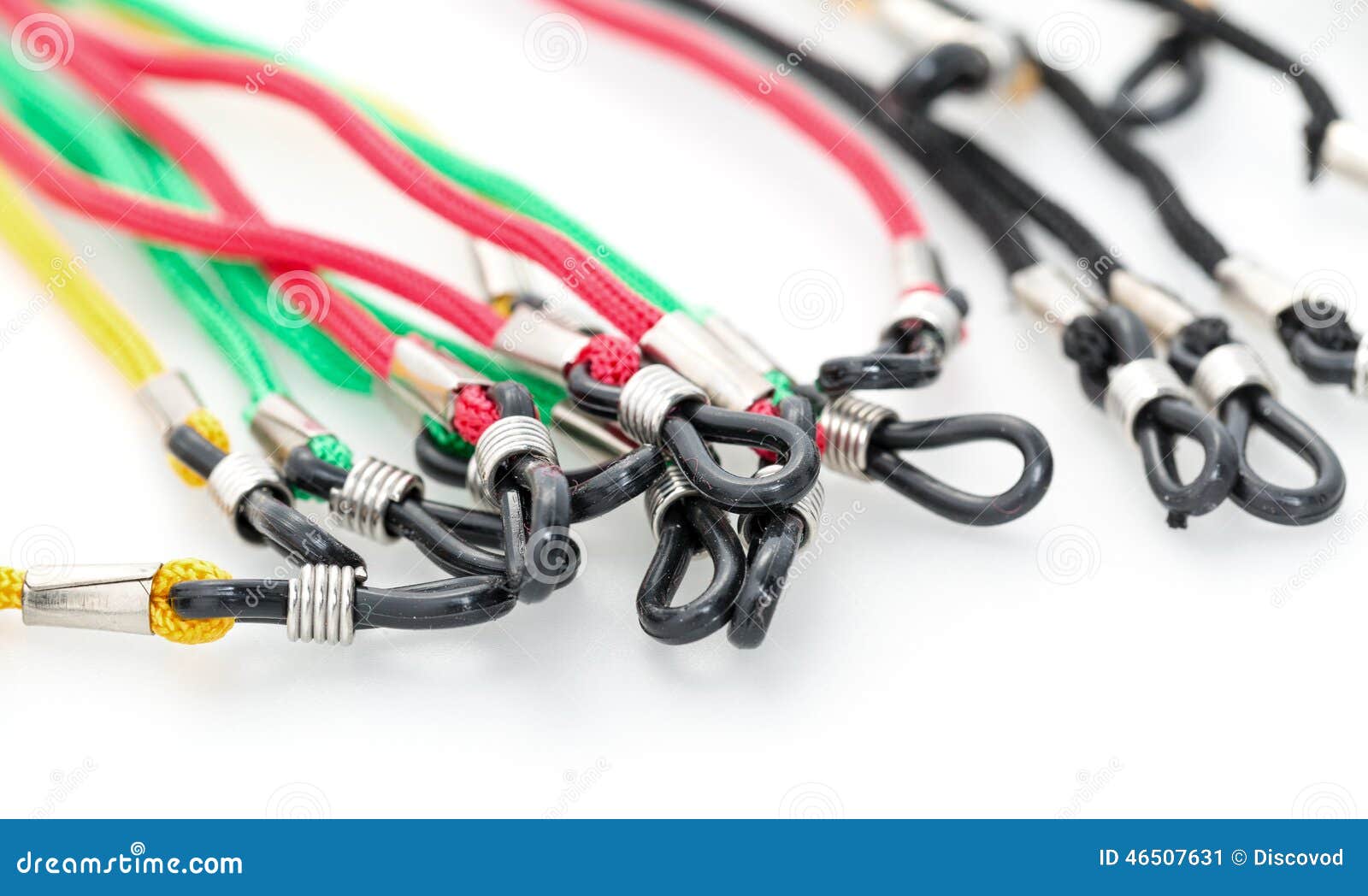 Colorful Cords with a Loops for Eyeglasses Stock Image Image of green
