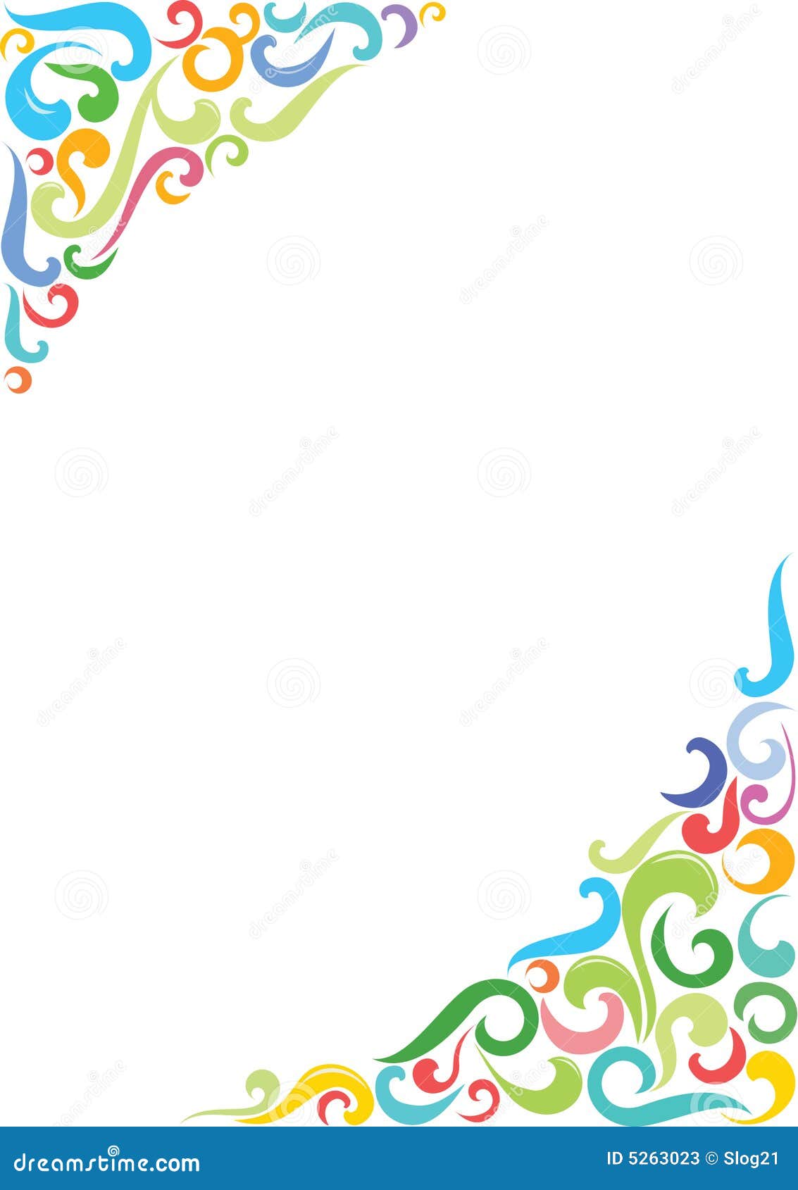 Colorful Corner Background stock vector. Illustration of motley 5263023