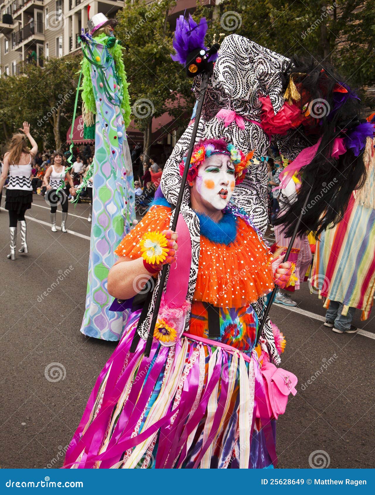 Colorful Costume in Parade editorial stock image. Image of colour