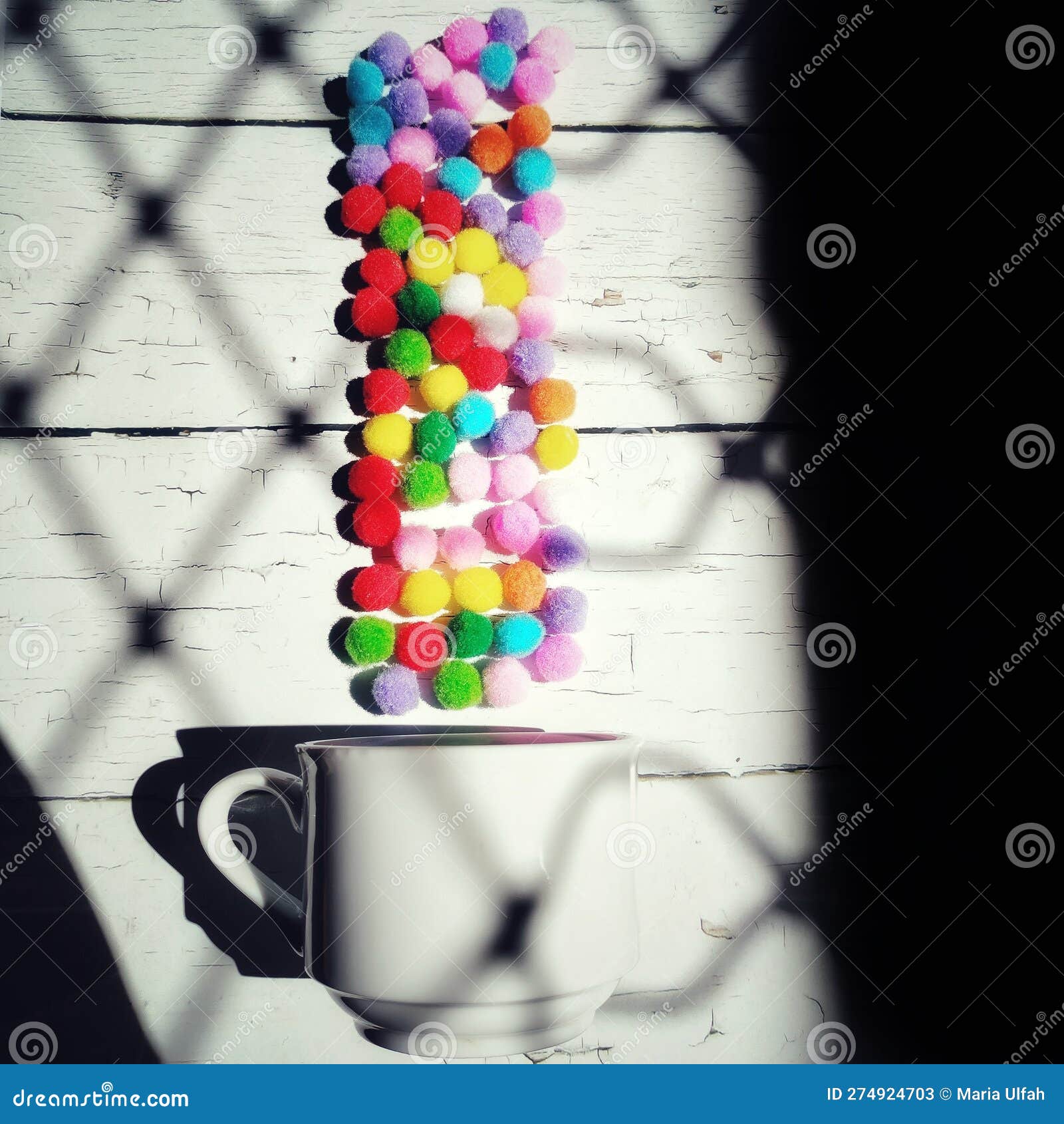 Colorful cotton balls stock image. Image of white, colorful 274924703