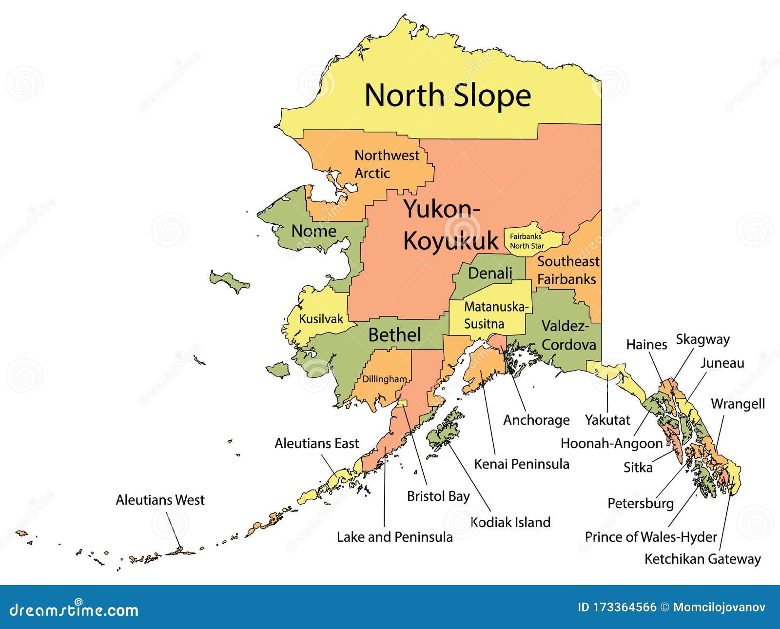List of: All Counties in Alaska