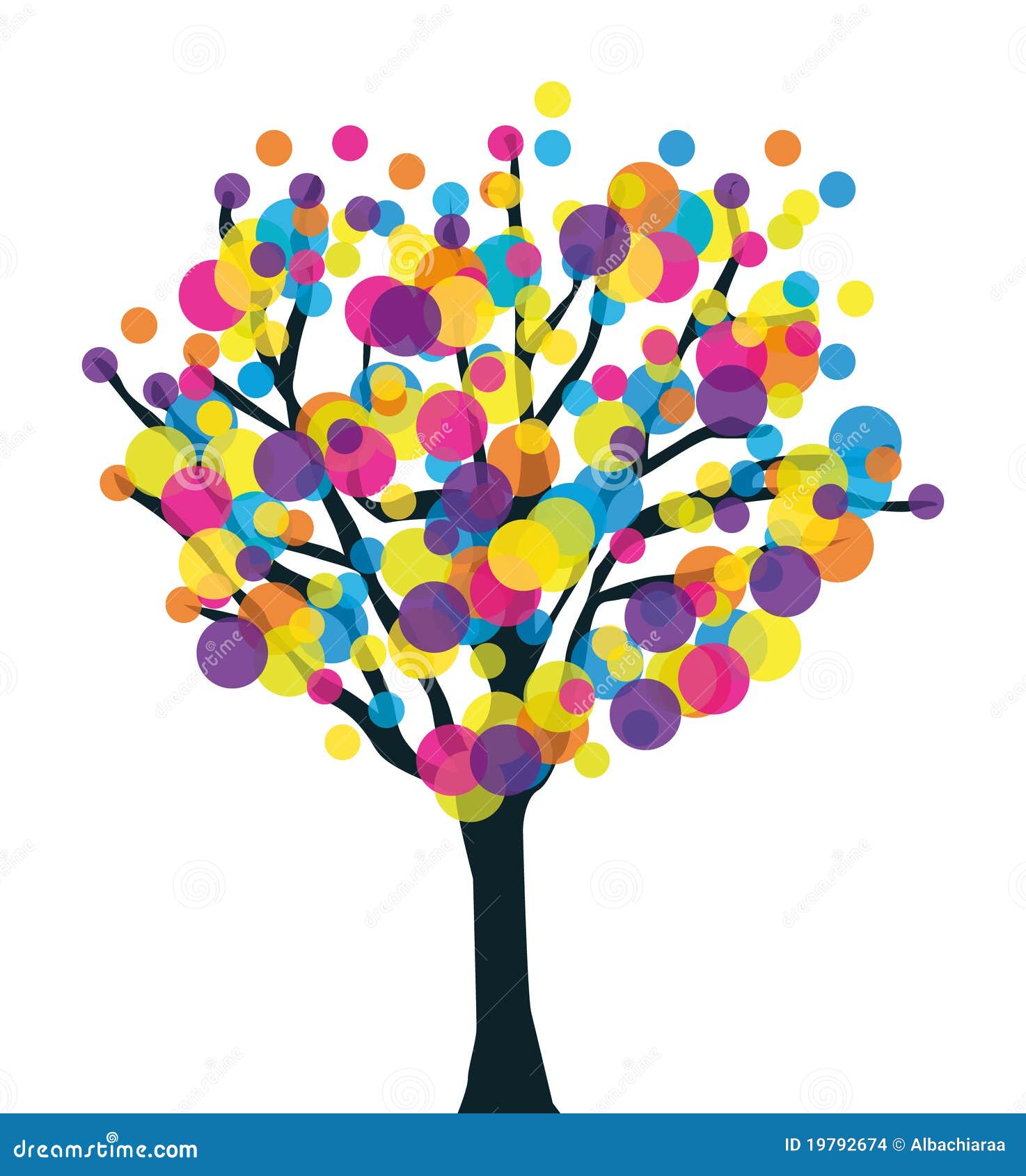colorful creative prolific tree.