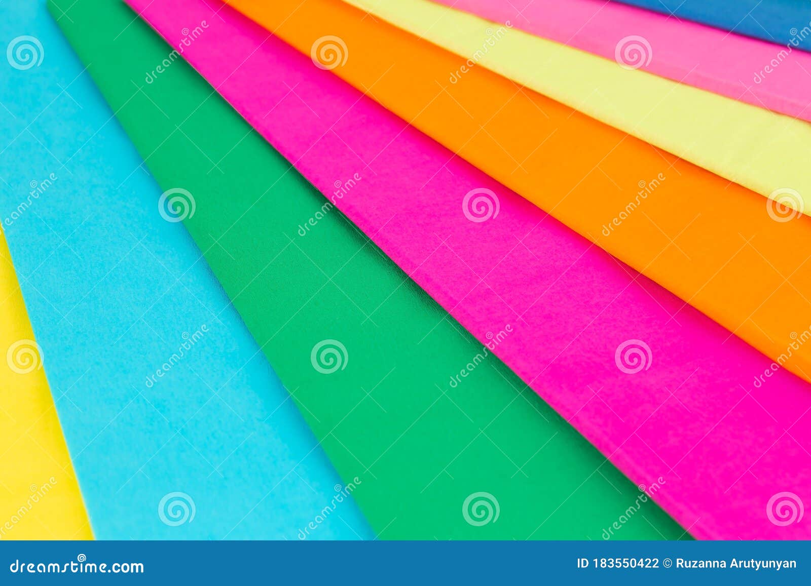 Colorful crepe papers stock photo. Image of green, folded 183550422