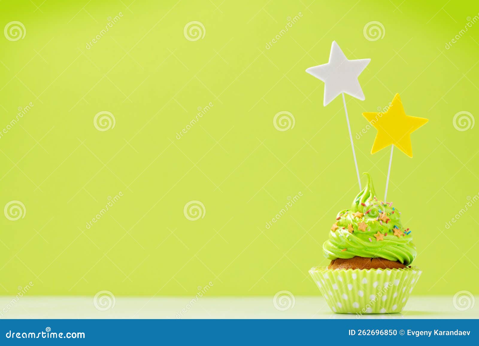 Colorful cupcake stock photo. Image of butter, green 262696850
