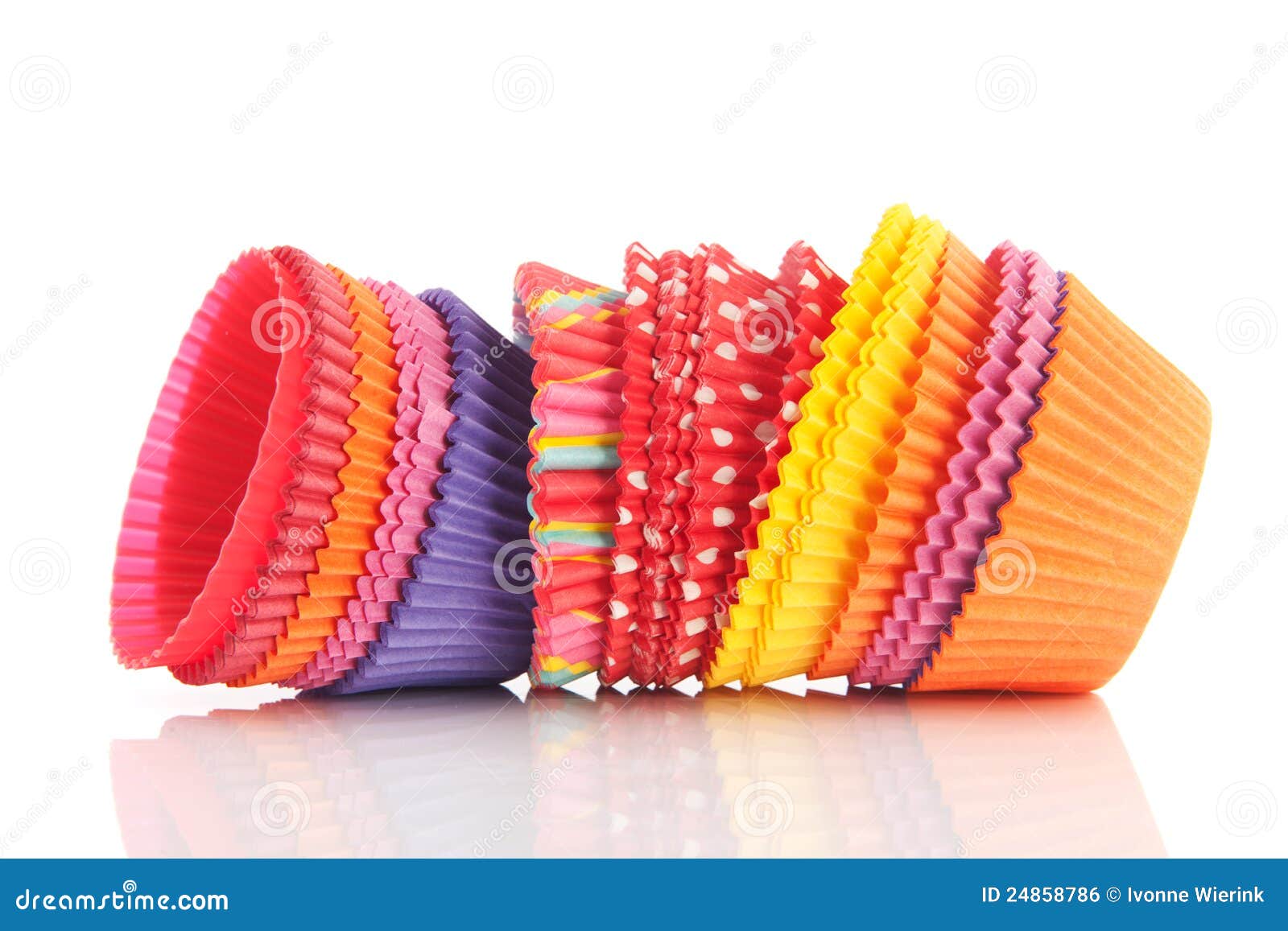 Colorful cupcake papers stock photo. Image of cakes, decoration 24858786