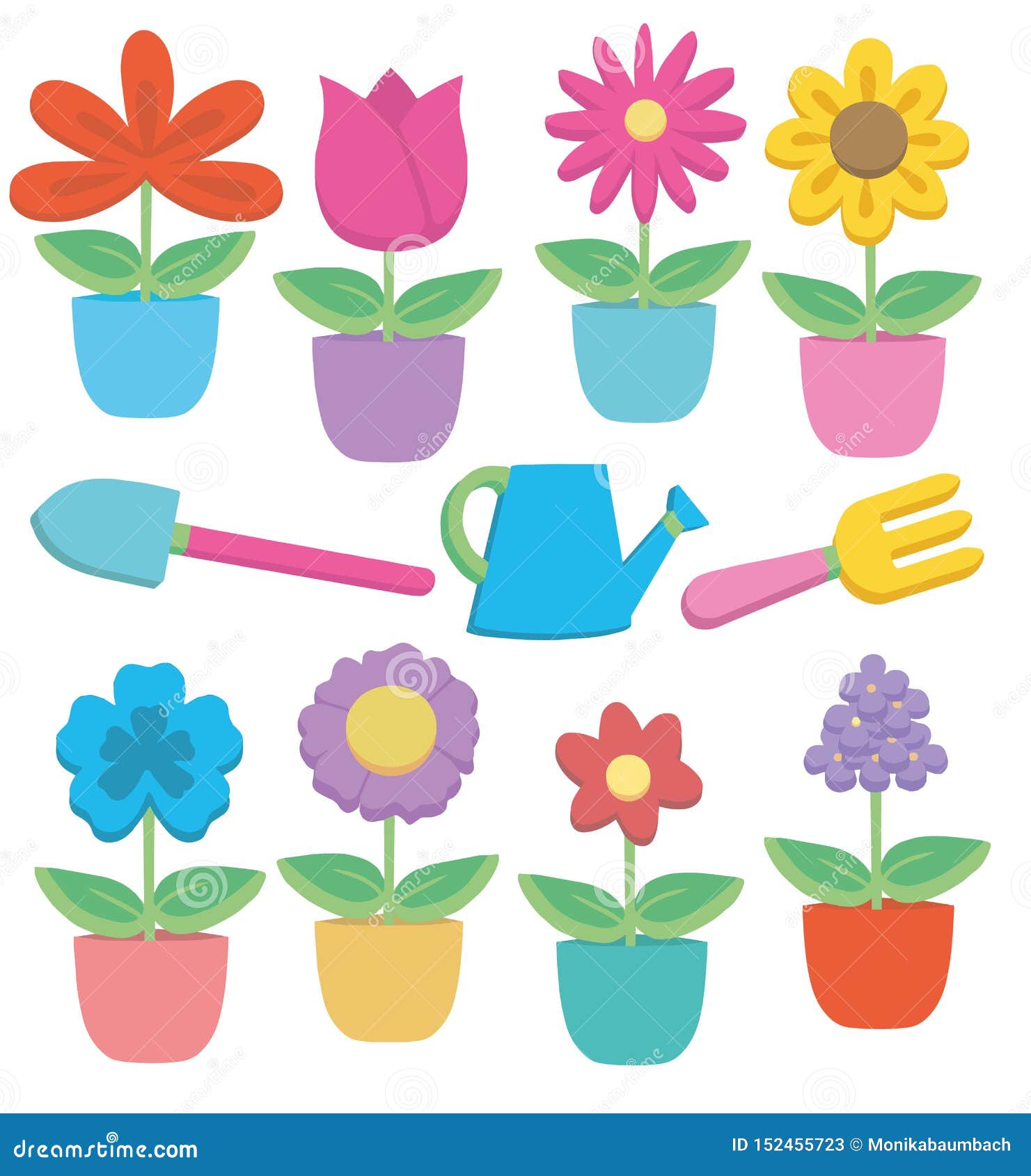 Colorful Cute Cartoon Potted Flowers and Gardening Tools Vector Illustration Collection Stock Illustration - Illustration of stickers, daisy: 152455723 Colorful Cute Cartoon Potted Flowers and Gardening Tools Vector Illustration Collection Stock Illustration - Illustration of stickers, daisy: 152455723
