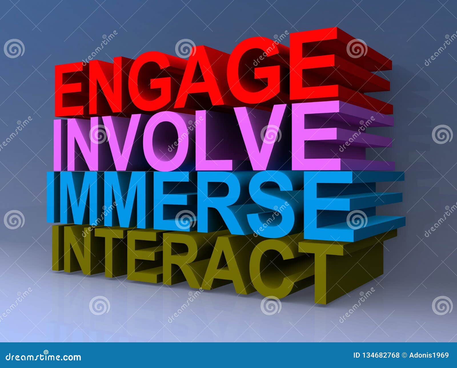 engage involve immerse interact 