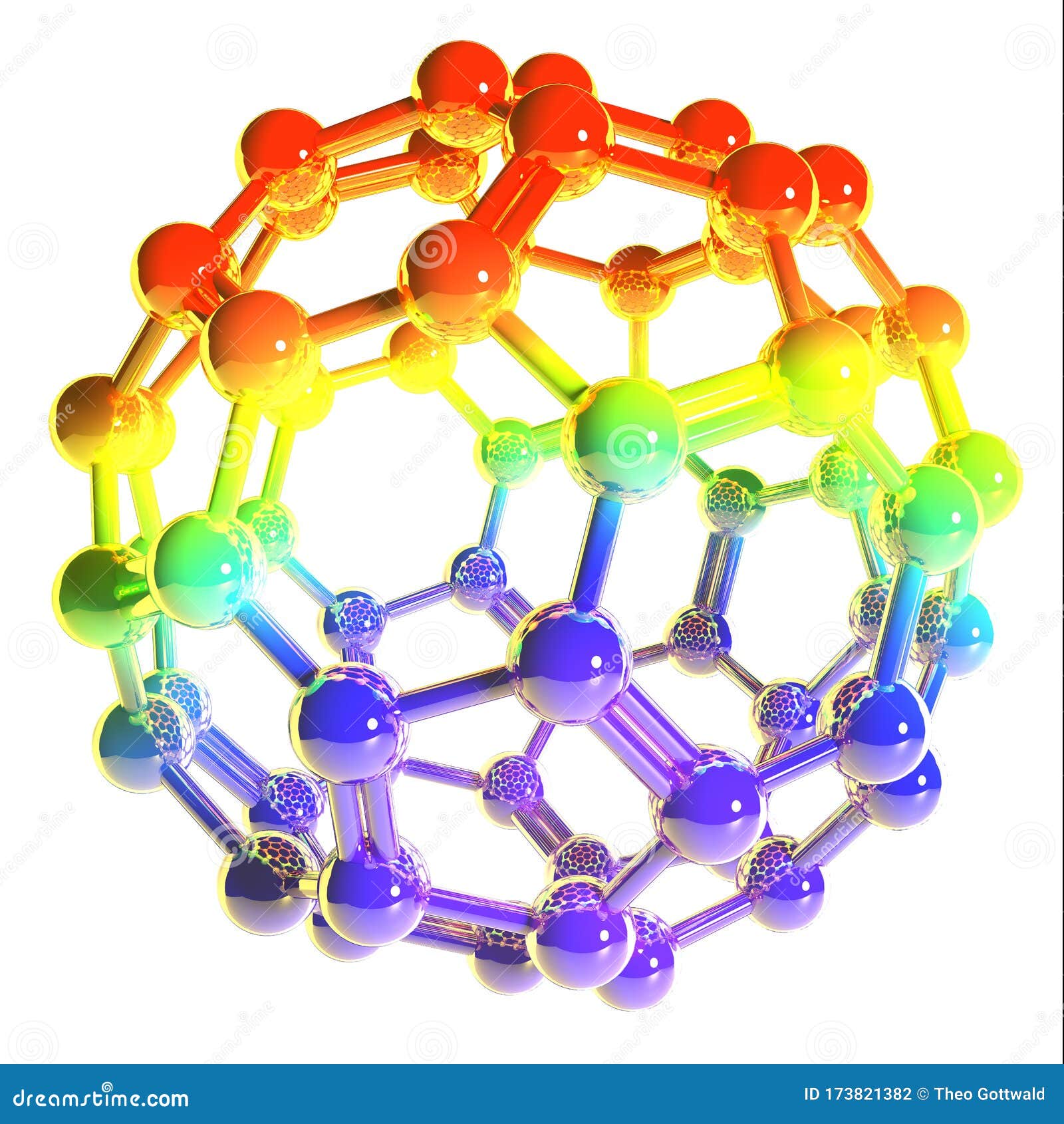C60 Antioxidant molecule stock photo. Illustration of structure 173821382