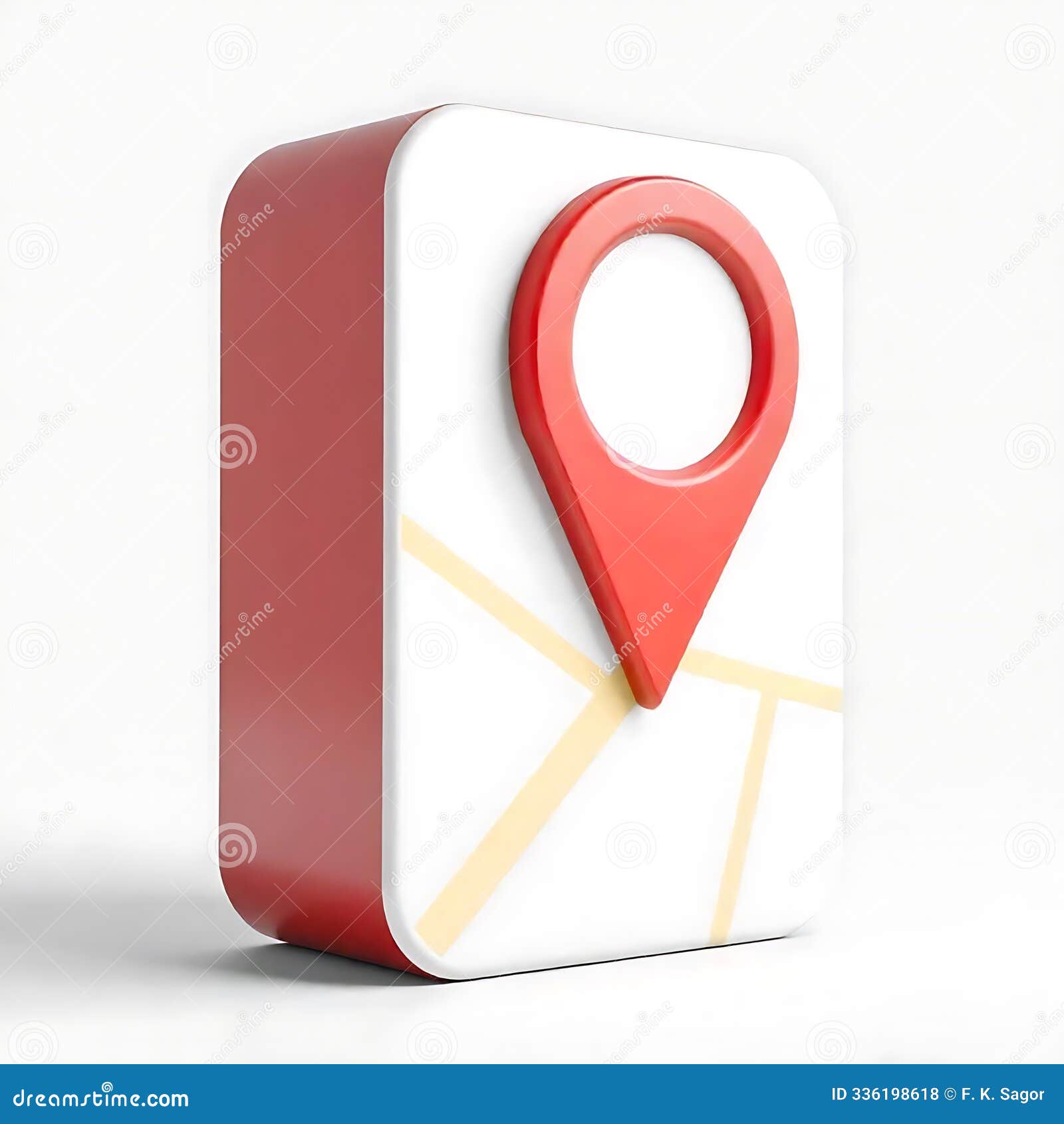 colorful 3d location marker icon