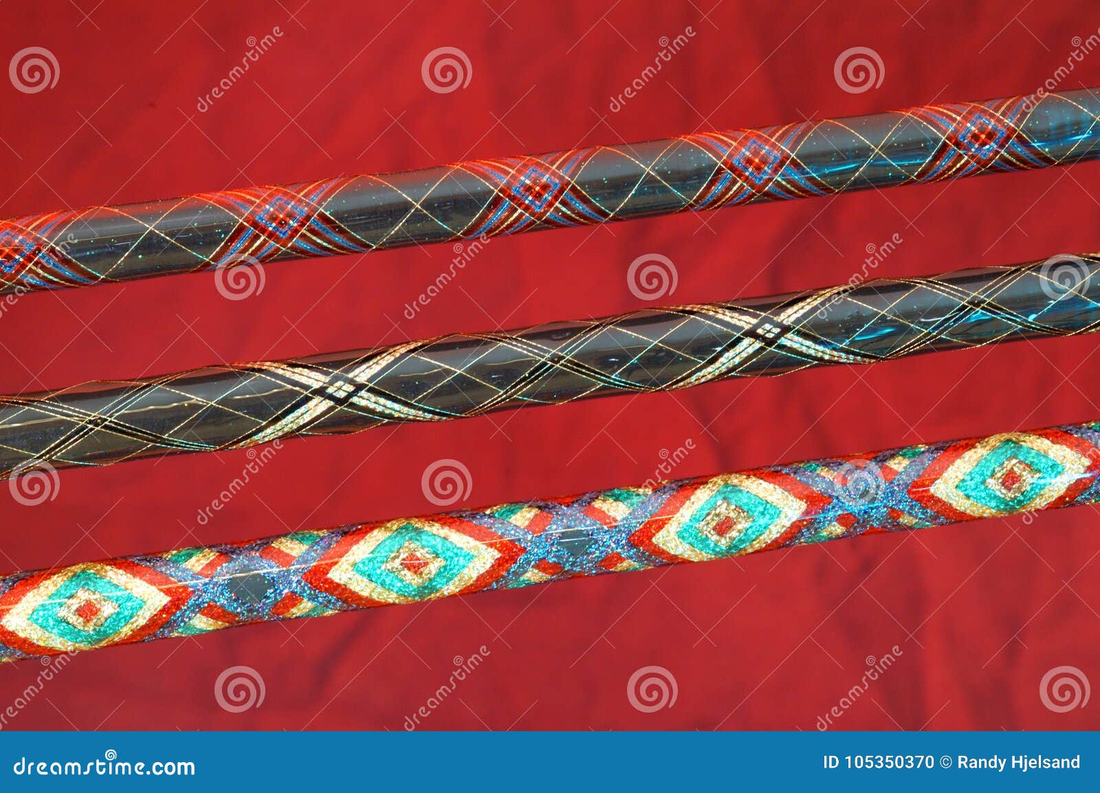Colorful Designs Decorate these Custom Fishing Rods Stock Photo - Image of  hobbyists, decorate: 105350370