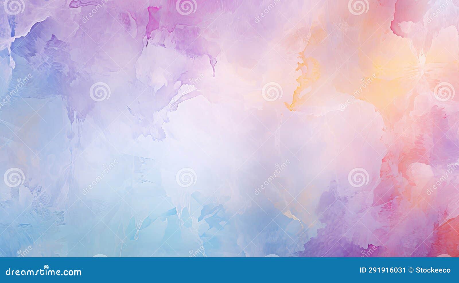 Colorful Dreams: Whimsical Dreamscapes in Blue and Purple Watercolor ...