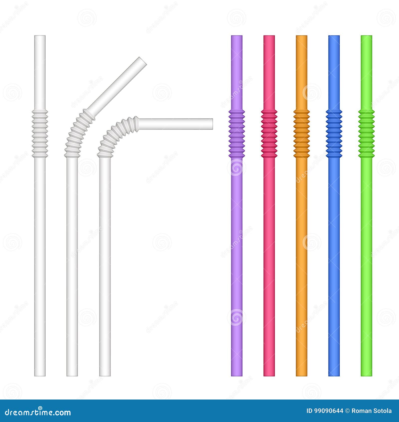 colorful drinking straw