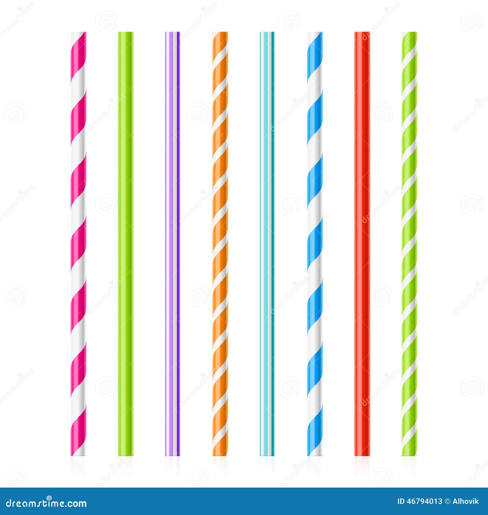 Colorful drinking straws stock vector. Illustration of green 46794013