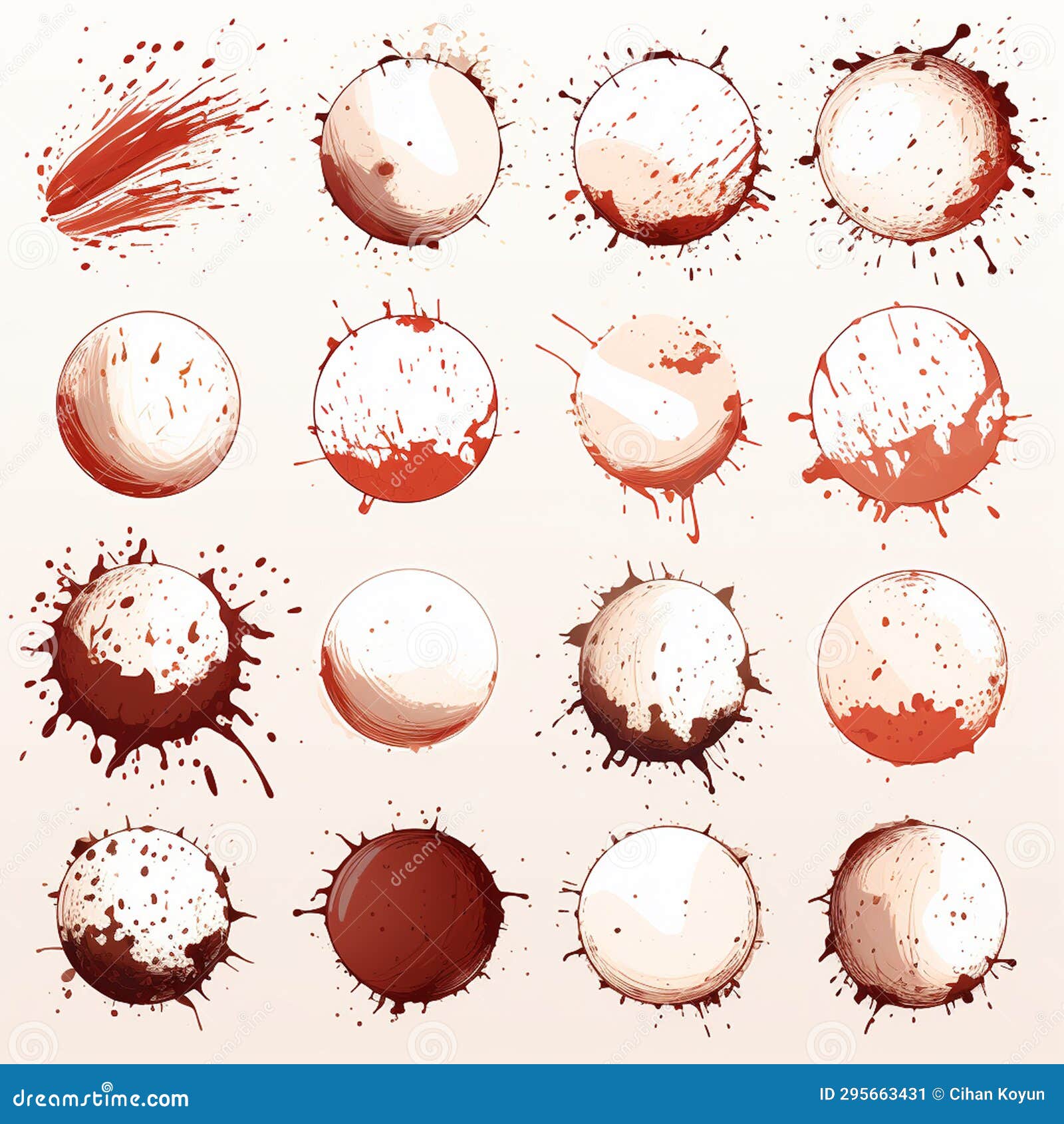 colorful drip on white with painted blots