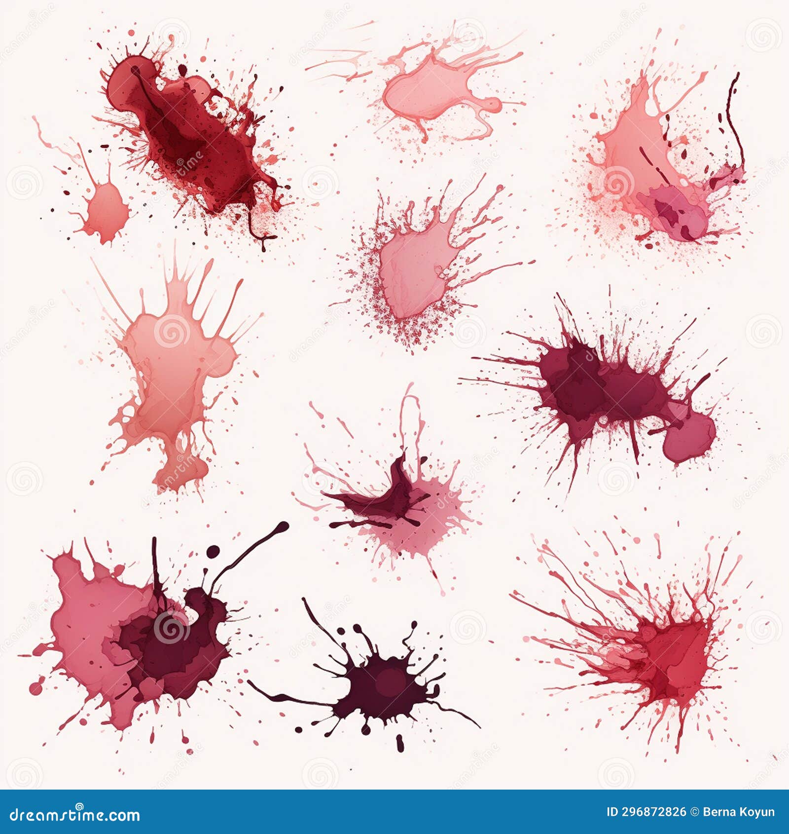 colorful drip on white with painted blots