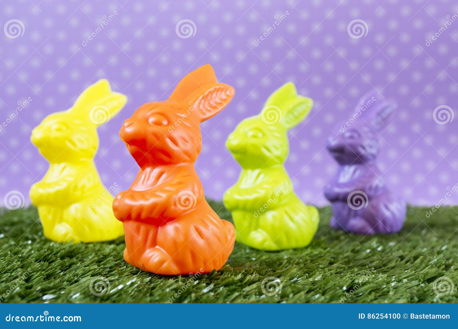 Colorful Easter bunnies stock photo. Image of seasonal - 86254100