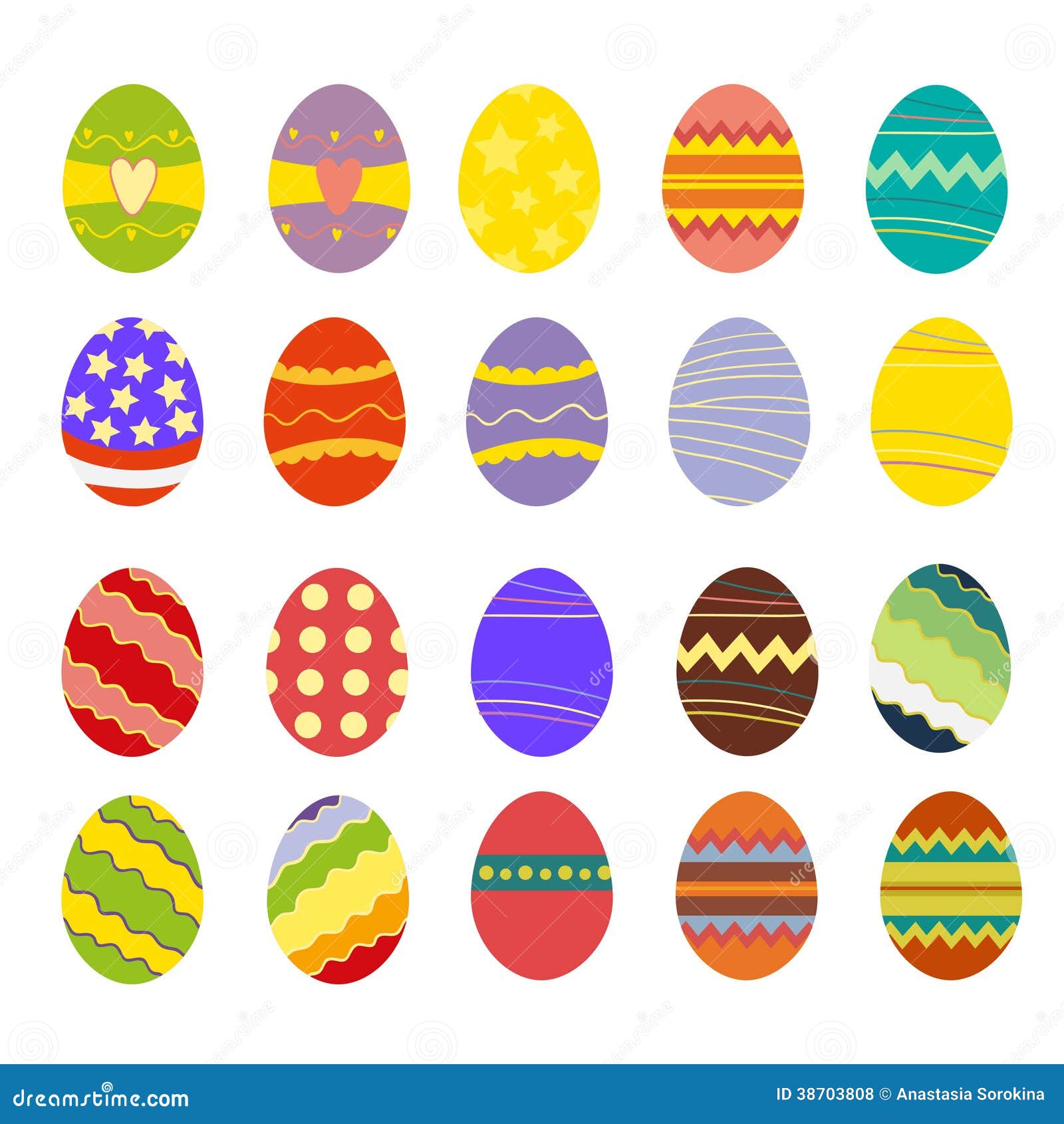 colorful easter eggs