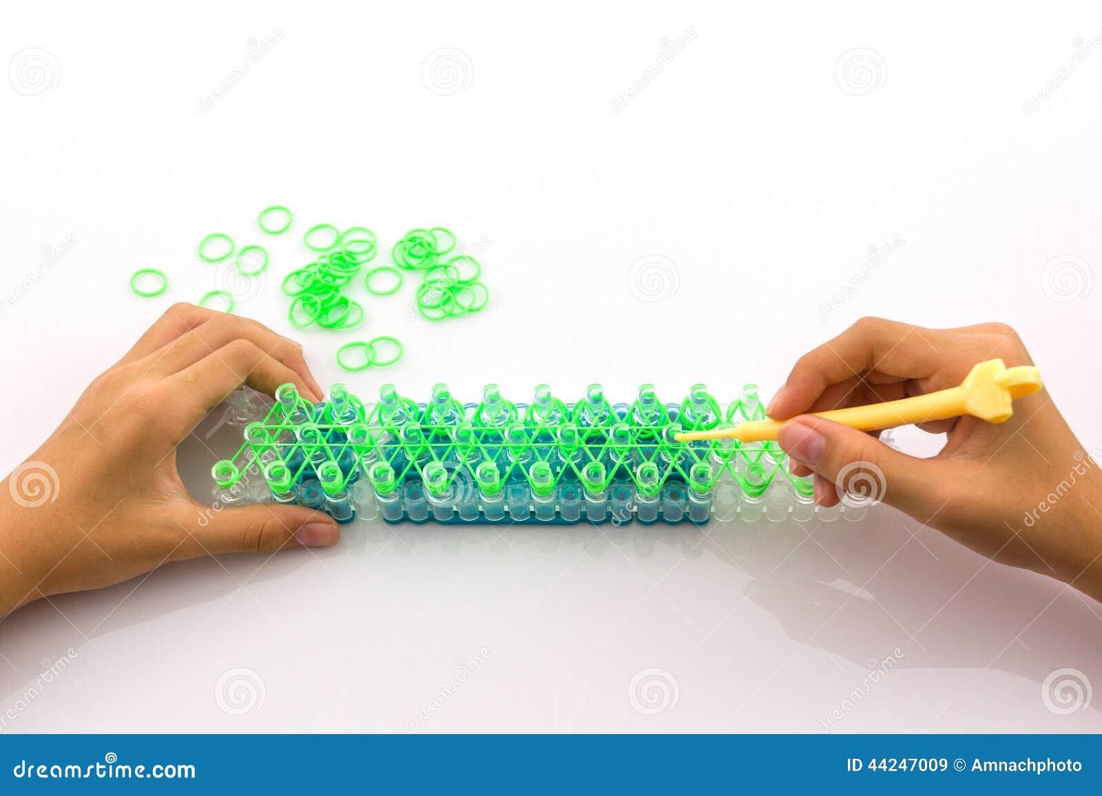 Colorful of Elastic Loom Bands. Stock Image Image of banding, hand