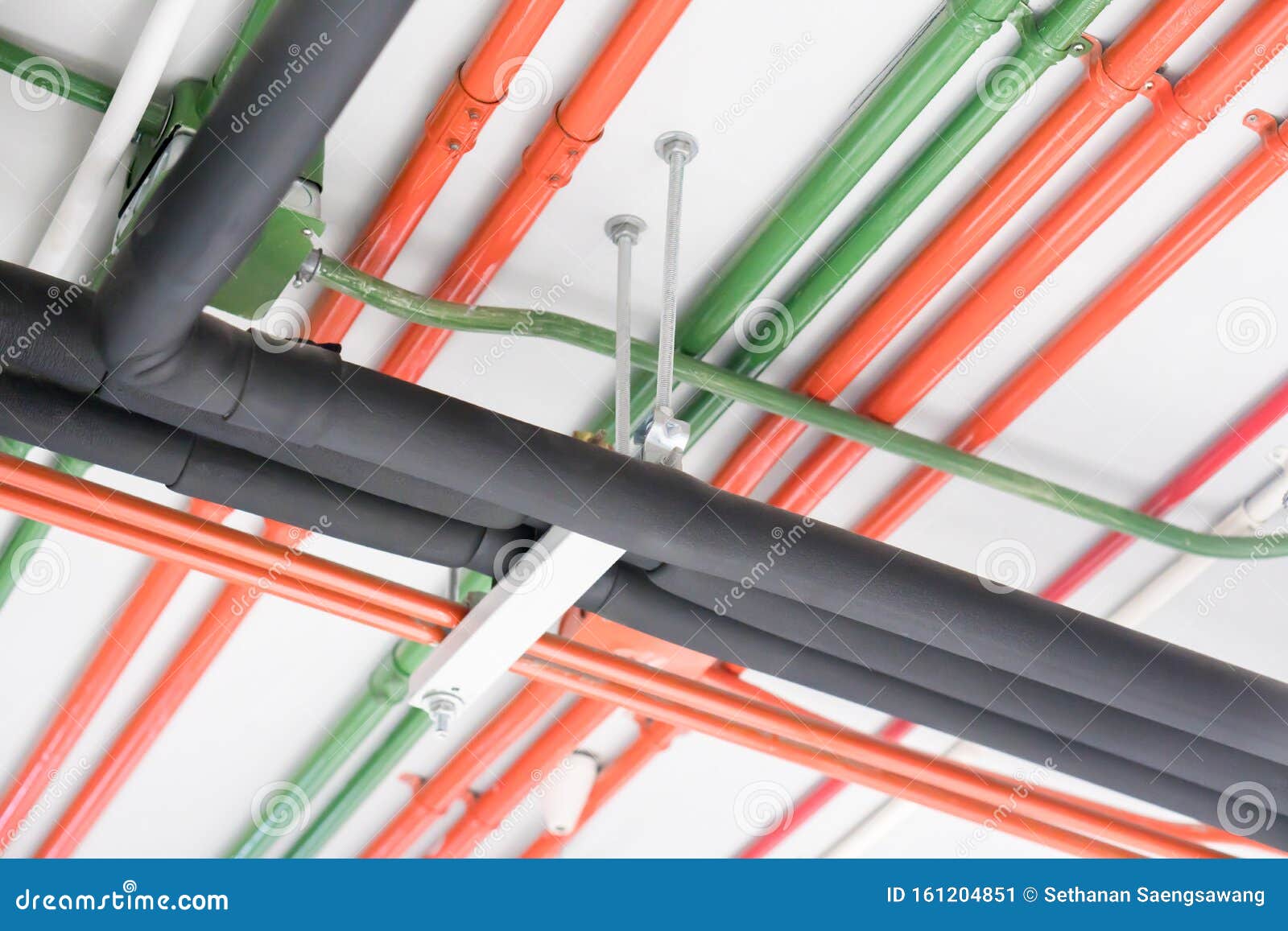 Colorful Electrical Conduits Pipe System Installed Stock Image Image colorful-electrical-conduits-pipe-system-installed-stock-image-image