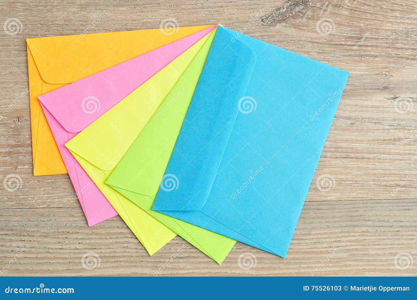 Colorful envelopes stock image. Image of blue, mail, paper 75526103