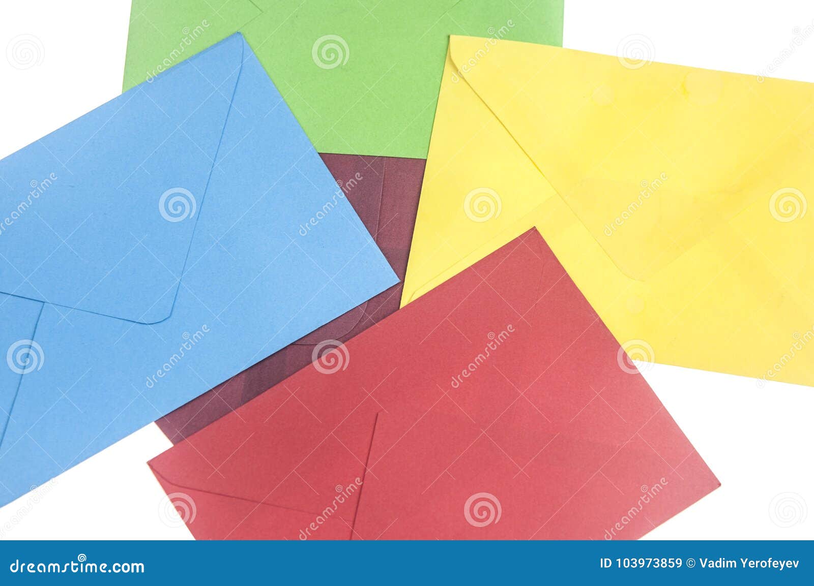Colorful Envelopes Isolated Stock Image Image of paper, empty 103973859