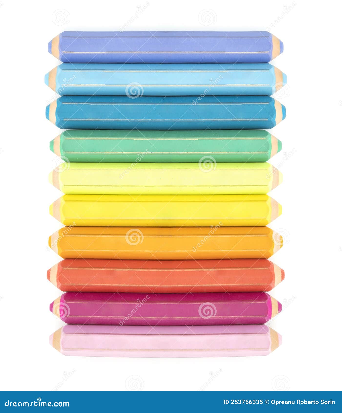 Colorful Eraser in Shaped Pencil Stock Image Image of office, paint