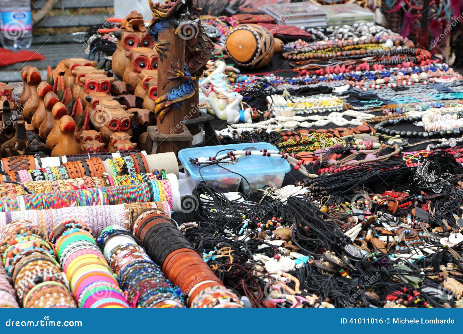 colorful ethnic trinkets and sundries