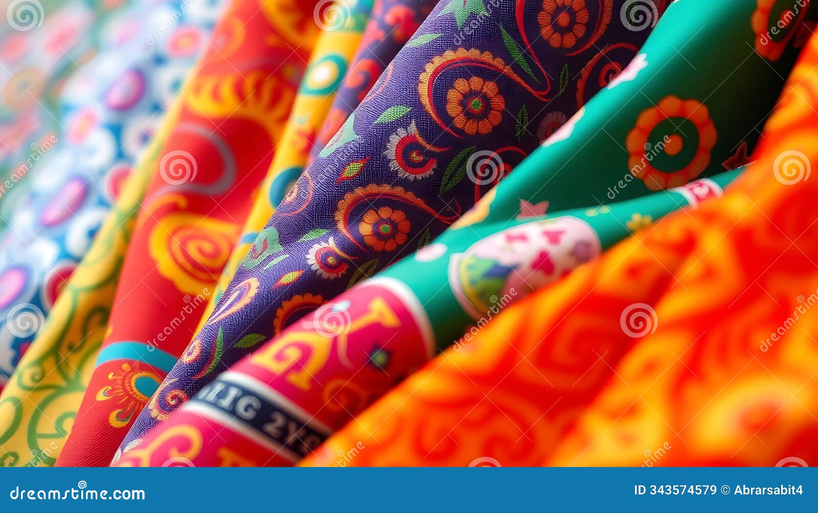 colorful fabric with floral patterns,