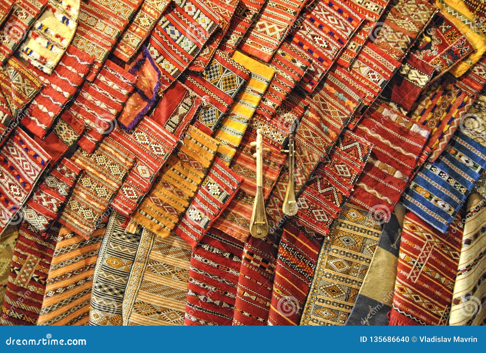 Colorful Fabric at Moroccan Souk Stock Photo Image of north, bazaar