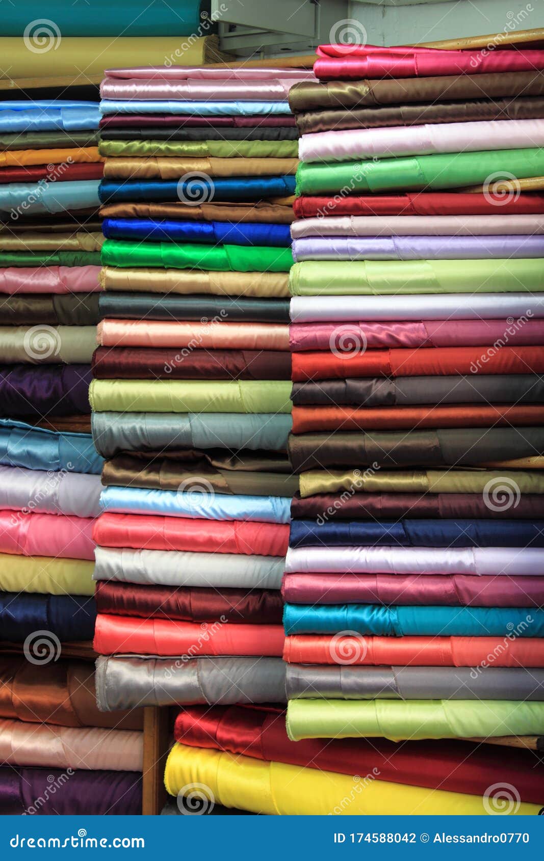 Colorful Fabric Rolls for Sale Stock Photo Image of rolls, craft