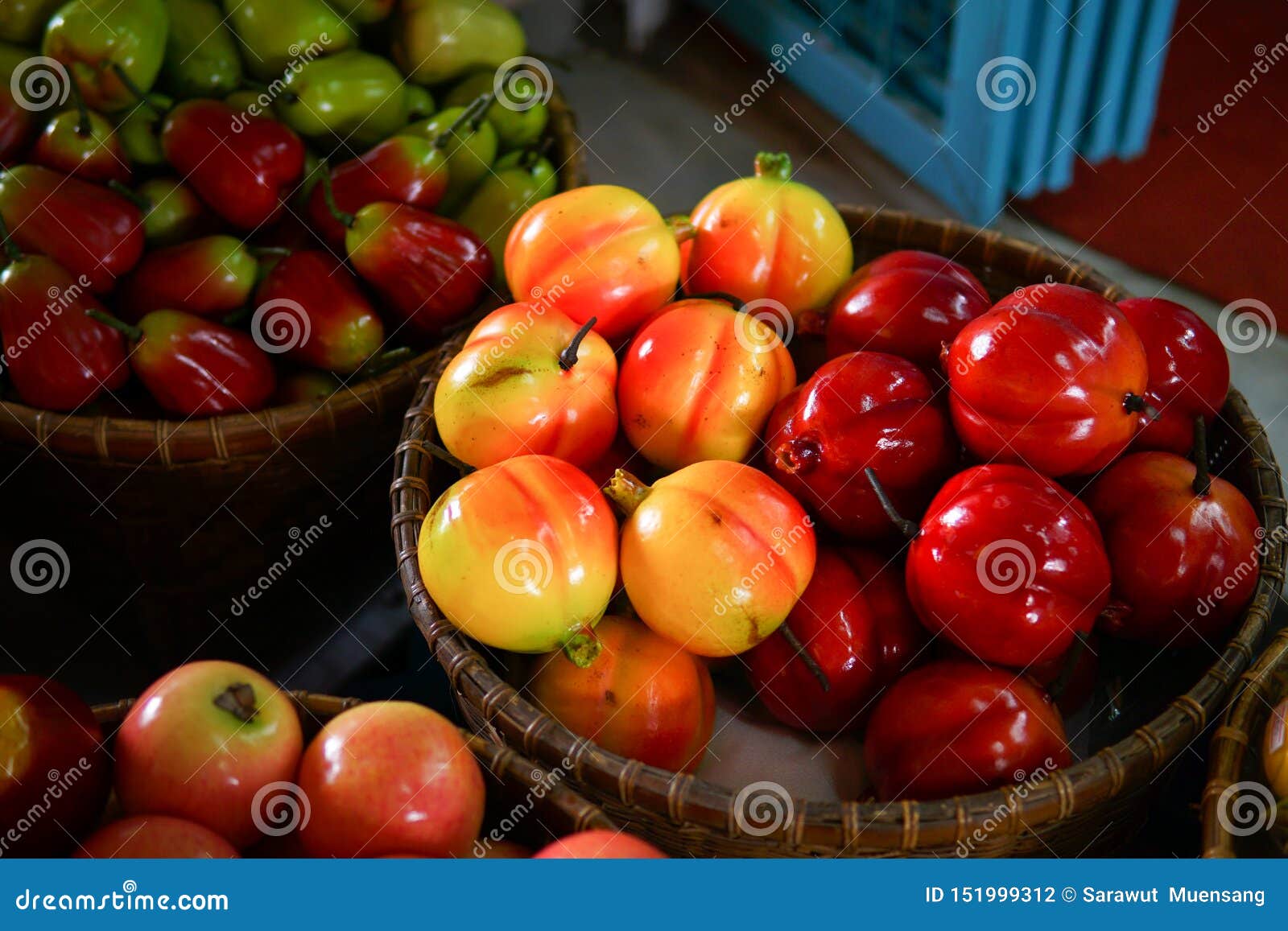 Colorful Fake fruit stock photo. Image of fresh, arrangement 151999312