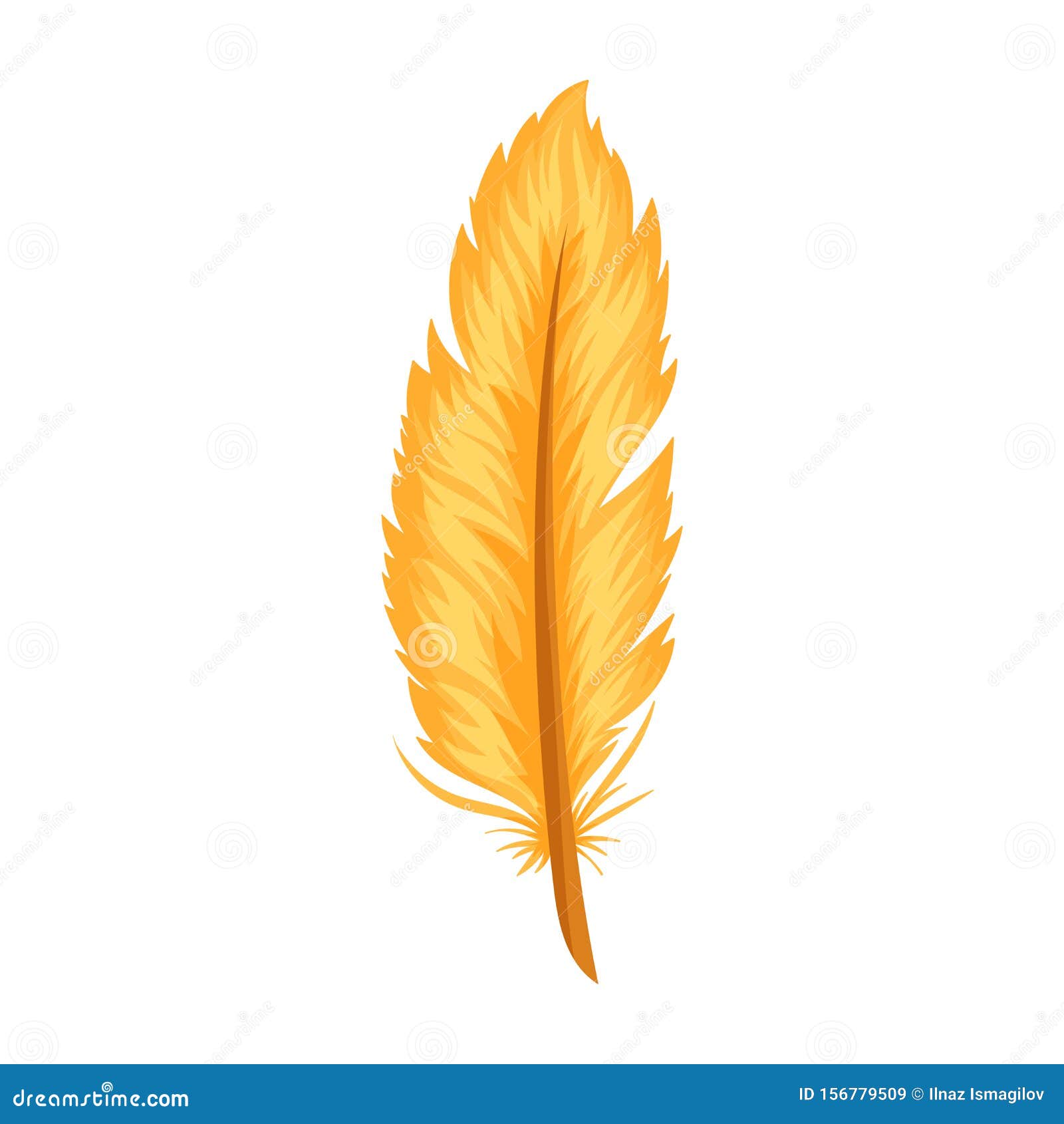 Colorful Feathers. Cartoon and Flat Style. Vector Illustration on White  Background. Stock Vector - Illustration of farm, blue: 156779509