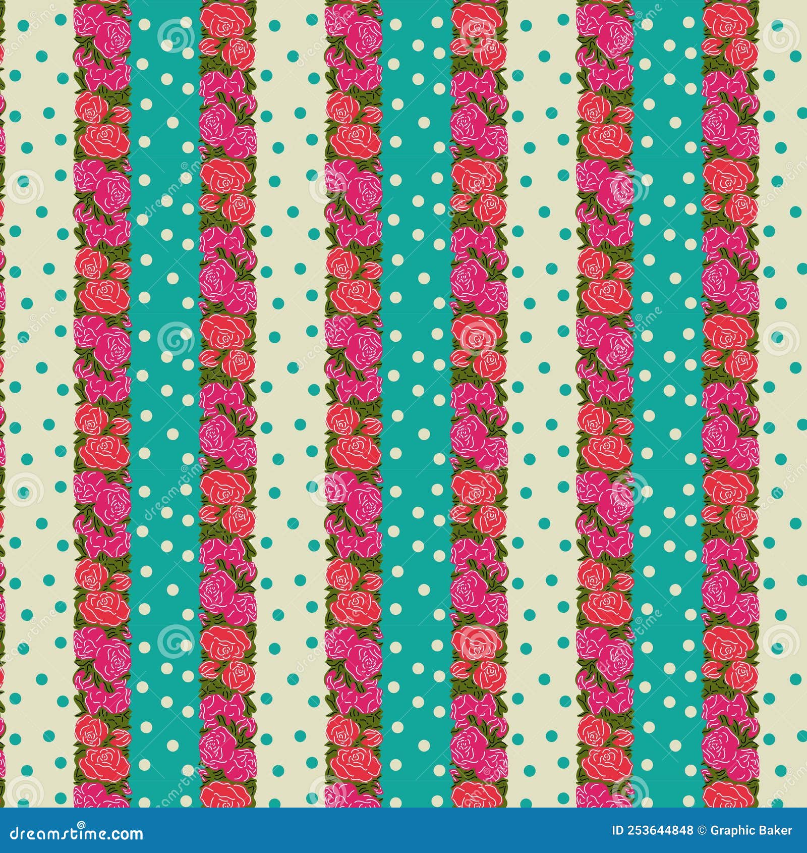 Colorful Floral Print Seamless Stock Vector Illustration of fabric