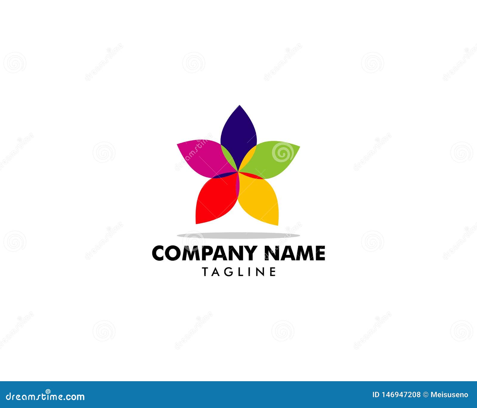 Colorful Flower Abstract Logo Design Vector Template Stock Vector