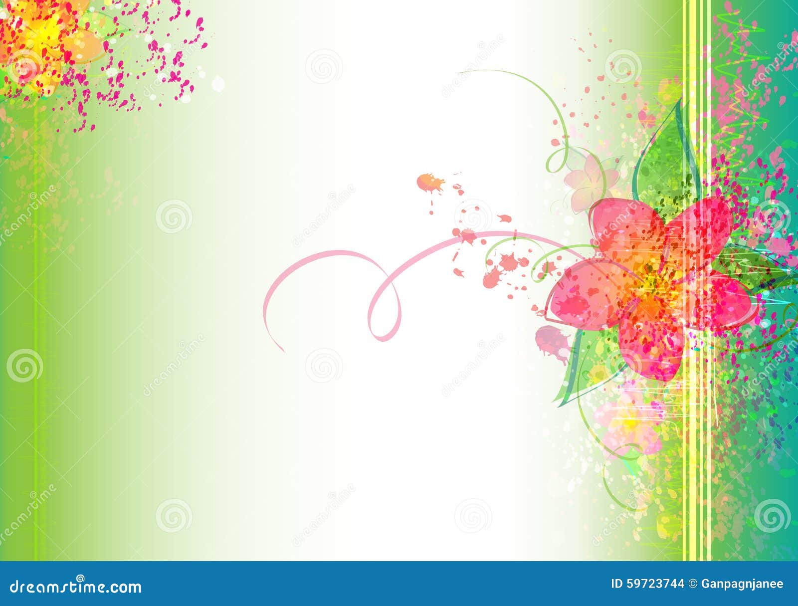 Premium Vector  Watercolor floral border background template frame