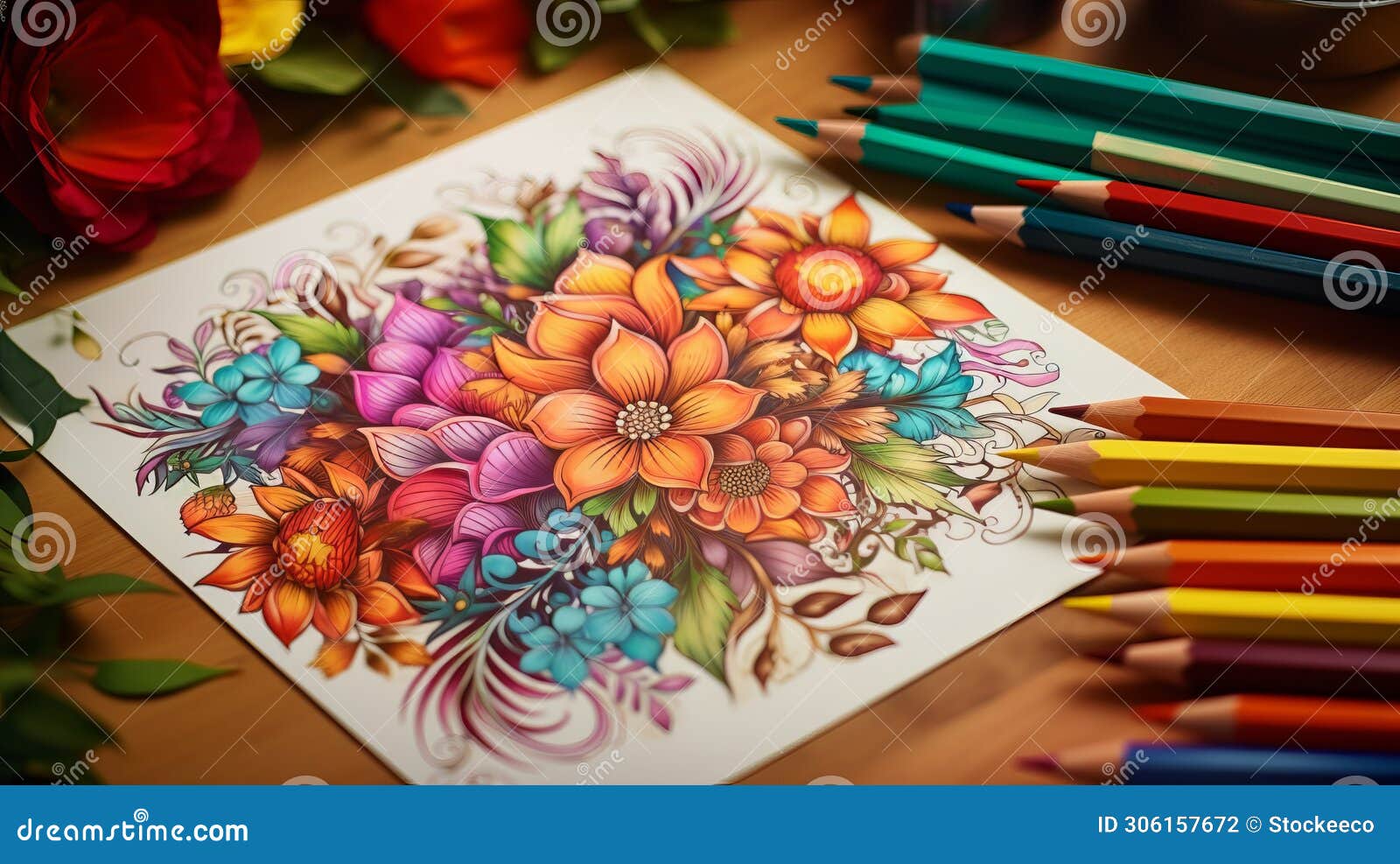 colorful flower s: intricate foliage and radiant clusters