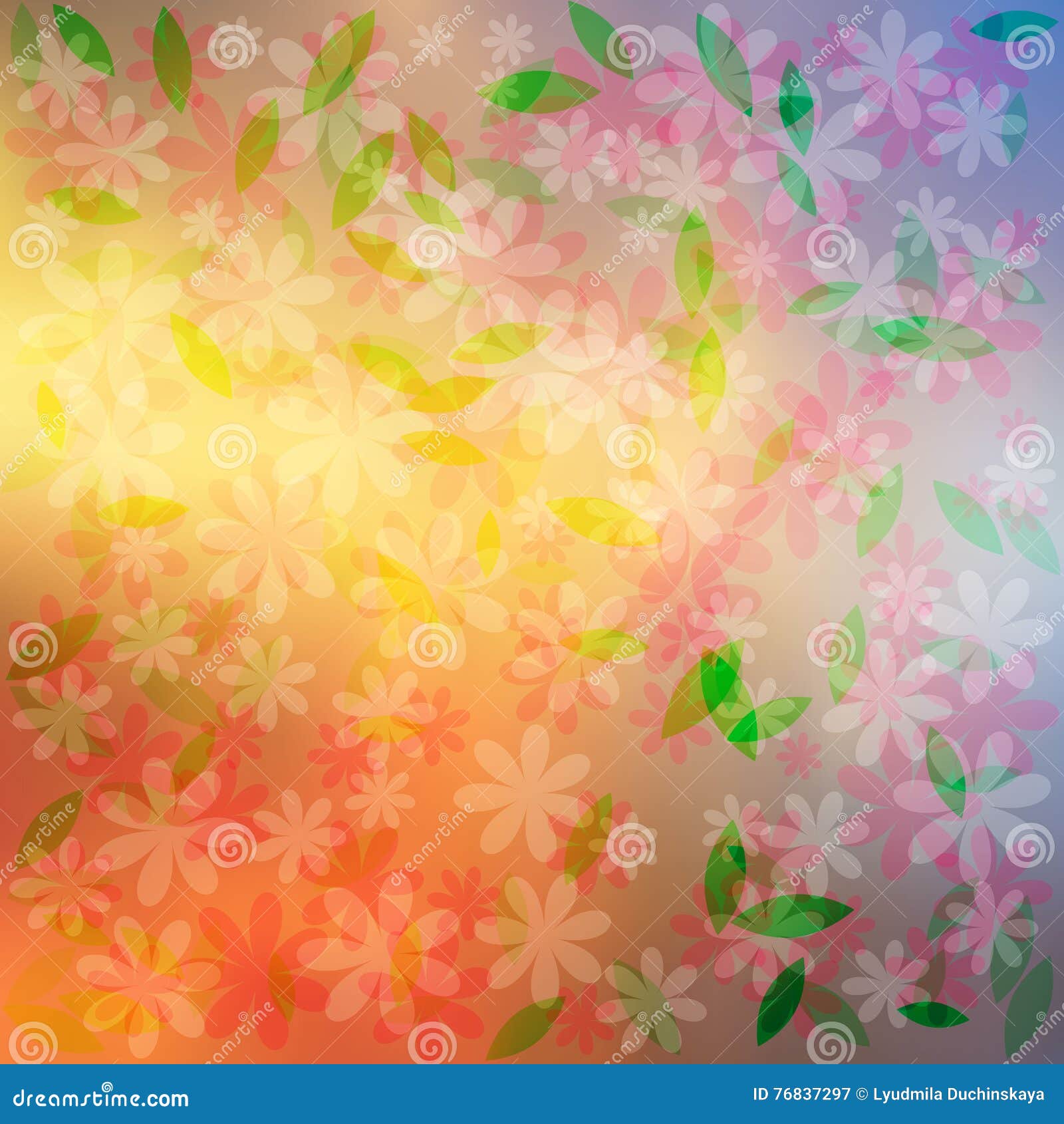 Colorful Flowers Background Stock Vector Illustration of design