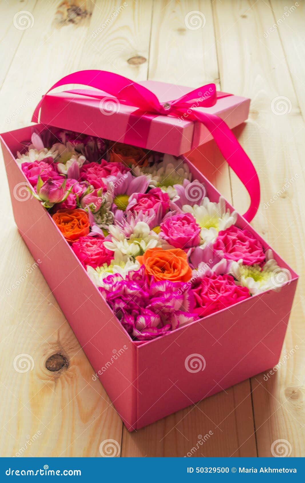 Colorful flowers in box stock photo. Image of eclectic 50329500