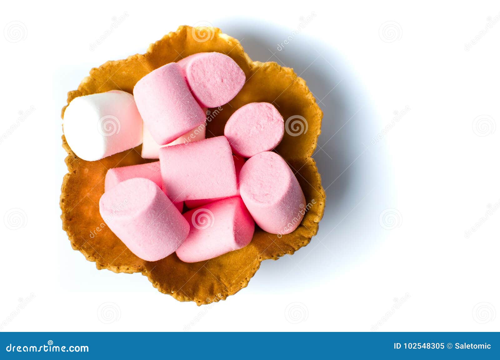 Colorful Foam Candy in Edible Bowl Stock Image Image of isolated