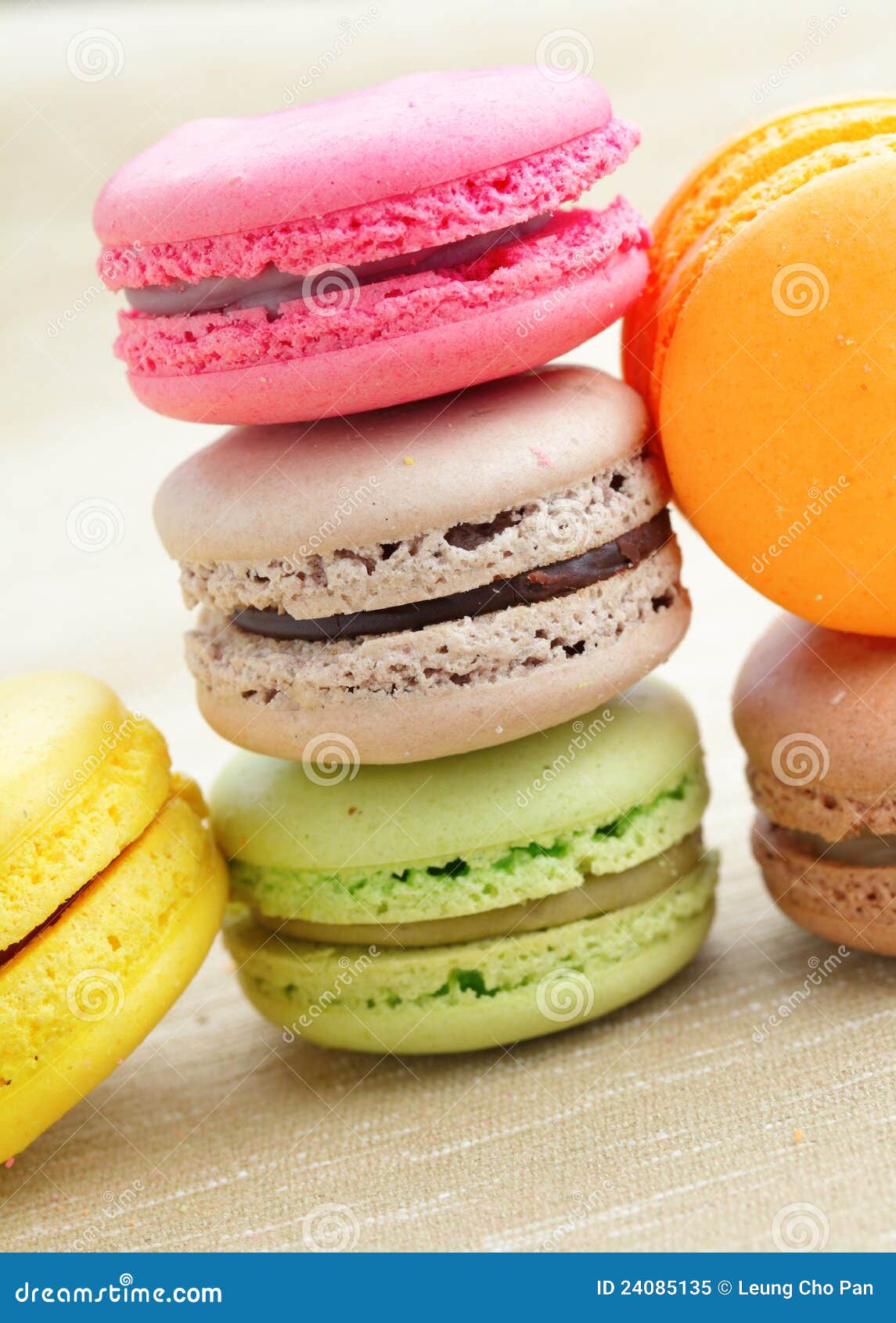 Colorful french macarons stock image. Image of food, cake - 24085135