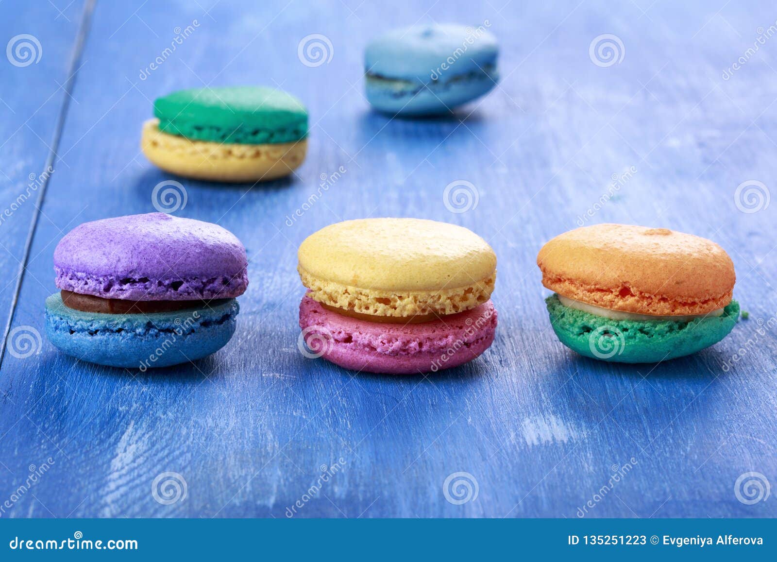 Colorful french macaroon stock image. Image of chocolate - 135251223